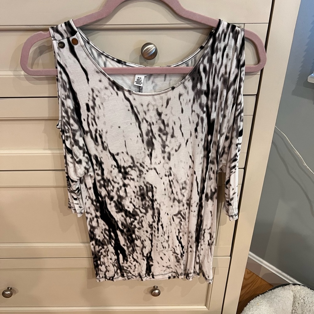 Calvin Klein, cold shoulder top, fitted, GUC